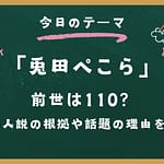 兎田ぺこら 前世は110？中の人説の根拠や話題の理由を解説
