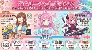 姫森ルーナの前世は2つある！かのんちゃん・闇夜乃モルルとの6つの共通点と転生の全経緯